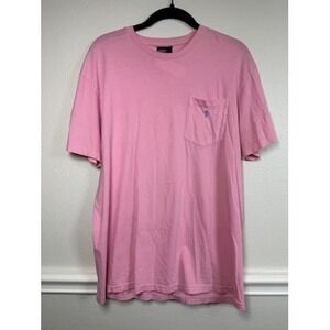 Polo Ralph Lauren 80's Pink Short Sleeve Pocket T-Shirt Size S Cotton Pony Logo